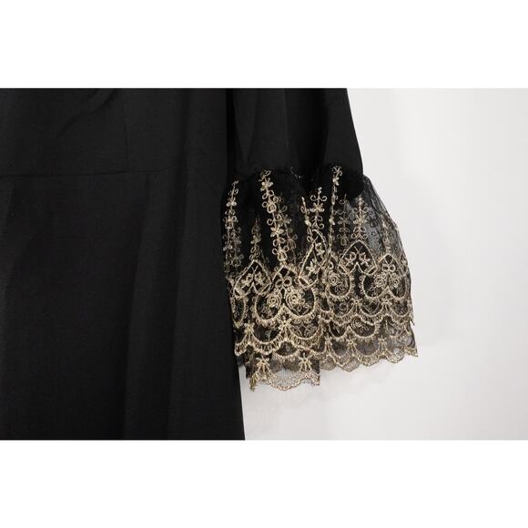 New Tuckernuck Pomander Place Gold Lace Lillith Midi Dress Sz Medium 1941-W - Picture 9 of 14